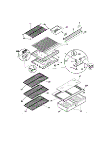Shelves parts for Kenmore Refrigerator 253.38677893 (25338677893, 253 38677893) from AppliancePartsPros.com