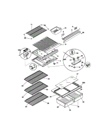 Shelves parts for Kenmore Refrigerator 253.38677894 (25338677894, 253 38677894) from AppliancePartsPros.com