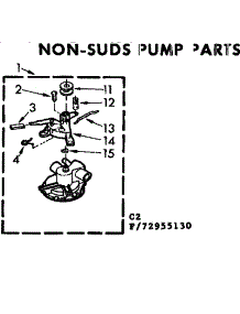 Non-Suds Pump Parts parts for Kenmore Washer 110.73955830 (11073955830, 110 73955830) from AppliancePartsPros.com
