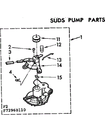 Suds Pump Parts parts for Kenmore Washer 110.73960410 (11073960410, 110 73960410) from AppliancePartsPros.com