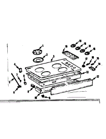 Main Top Section parts for Kenmore Range 103.7806645 (1037806645, 103 7806645) from AppliancePartsPros.com