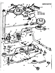 Burner Section parts for Kenmore Range 103.7824000 (1037824000, 103 7824000) from AppliancePartsPros.com
