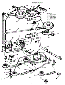 Burner Section parts for Kenmore Range 103.7824414 (1037824414, 103 7824414) from AppliancePartsPros.com