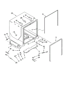 Tub And Frame Parts parts for Kenmore Dishwasher 665.13163K701 (66513163K701, 665 13163K701) from AppliancePartsPros.com