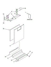 Door And Panel Parts parts for Kenmore Dishwasher 665.13163K701 (66513163K701, 665 13163K701) from AppliancePartsPros.com