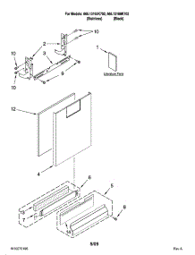 Door And Panel Parts parts for Kenmore Dishwasher 665.13163K702 (66513163K702, 665 13163K702) from AppliancePartsPros.com