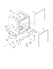 Tub And Frame Parts parts for Kenmore Dishwasher 665.13163K703 (66513163K703, 665 13163K703) from AppliancePartsPros.com