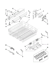 Upper Rack And Track Parts parts for Kenmore Dishwasher 665.13163K703 (66513163K703, 665 13163K703) from AppliancePartsPros.com