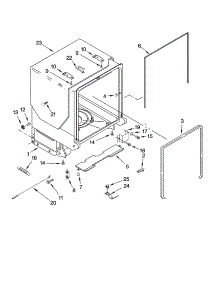 Tub And Frame Parts parts for Kenmore Dishwasher 665.13169K702 (66513169K702, 665 13169K702) from AppliancePartsPros.com