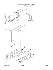 Door And Panel Parts parts for Kenmore Dishwasher 665.13169K703 (66513169K703, 665 13169K703) from AppliancePartsPros.com