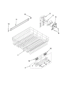 Upper Rack And Track Parts parts for Kenmore Dishwasher 665.13182K802 (66513182K802, 665 13182K802) from AppliancePartsPros.com
