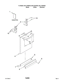 Door And Panel Parts parts for Kenmore Dishwasher 665.13182K802 (66513182K802, 665 13182K802) from AppliancePartsPros.com
