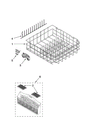 Lower Rack Parts, Optional Parts (Not Included) parts for Kenmore Dishwasher 665.13183K800 (66513183K800, 665 13183K800) from AppliancePartsPros.com