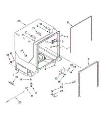 Tub And Frame Parts parts for Kenmore Dishwasher 665.13189K801 (66513189K801, 665 13189K801) from AppliancePartsPros.com