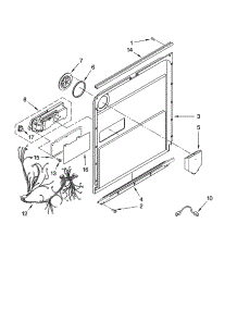 Door And Latch Parts parts for Kenmore Dishwasher 665.13194K900 (66513194K900, 665 13194K900) from AppliancePartsPros.com