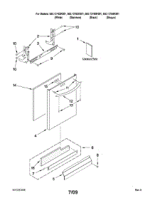 Door And Panel Parts parts for Kenmore Dishwasher 665.13194K901 (66513194K901, 665 13194K901) from AppliancePartsPros.com