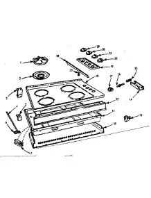 Main Top Section parts for Kenmore Range 103.7845000 (1037845000, 103 7845000) from AppliancePartsPros.com