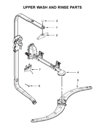 Upper Wash And Rinse Parts parts for Kenmore Dishwasher 665.13202N413 (66513202N413, 665 13202N413) from AppliancePartsPros.com