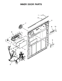 Inner Door Parts parts for Kenmore Dishwasher 665.13203N412 (66513203N412, 665 13203N412) from AppliancePartsPros.com