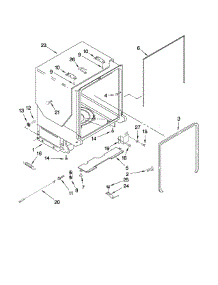 Tub And Frame Parts parts for Kenmore Dishwasher 665.13206K901 (66513206K901, 665 13206K901) from AppliancePartsPros.com