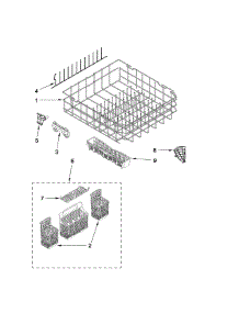 Lower Rack Parts parts for Kenmore Dishwasher 665.13206K901 (66513206K901, 665 13206K901) from AppliancePartsPros.com
