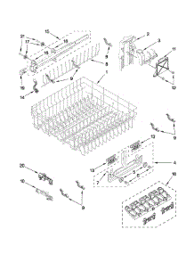 Upper Rack And Track Parts parts for Kenmore Dishwasher 665.13206K901 (66513206K901, 665 13206K901) from AppliancePartsPros.com