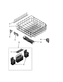 Lower Rack Parts parts for Kenmore Dishwasher 665.13206K902 (66513206K902, 665 13206K902) from AppliancePartsPros.com