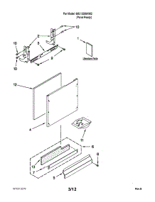 Door And Panel Parts parts for Kenmore Dishwasher 665.13206K902 (66513206K902, 665 13206K902) from AppliancePartsPros.com