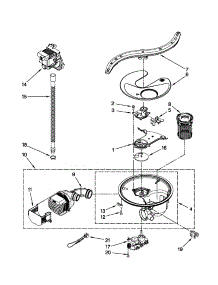 Pump, Washarm And Motor Parts parts for Kenmore Dishwasher 665.13206K902 (66513206K902, 665 13206K902) from AppliancePartsPros.com