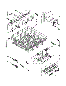 Upper Rack And Track Parts parts for Kenmore Dishwasher 665.13206K902 (66513206K902, 665 13206K902) from AppliancePartsPros.com