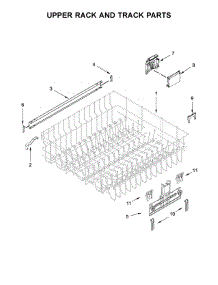 Upper Rack And Track Parts parts for Kenmore Dishwasher 665.13209N413 (66513209N413, 665 13209N413) from AppliancePartsPros.com