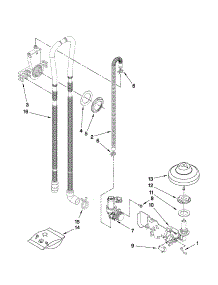 Fill, Drain And Overfill Parts parts for Kenmore Dishwasher 665.13212K902 (66513212K902, 665 13212K902) from AppliancePartsPros.com