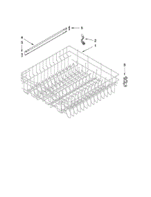 Upper Rack And Track Parts parts for Kenmore Dishwasher 665.13213K900 (66513213K900, 665 13213K900) from AppliancePartsPros.com