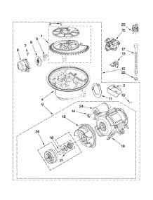Pump And Motor Parts parts for Kenmore Dishwasher 665.13213K900 (66513213K900, 665 13213K900) from AppliancePartsPros.com