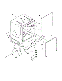 Tub And Frame Parts parts for Kenmore Dishwasher 665.13213K902 (66513213K902, 665 13213K902) from AppliancePartsPros.com
