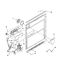 Door And Latch Parts parts for Kenmore Dishwasher 665.13219K901 (66513219K901, 665 13219K901) from AppliancePartsPros.com