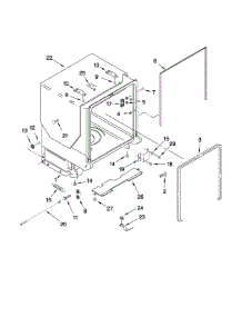 Tub And Frame Parts parts for Kenmore Dishwasher 665.13219K901 (66513219K901, 665 13219K901) from AppliancePartsPros.com