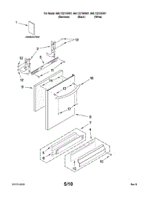 Door And Panel Parts parts for Kenmore Dishwasher 665.13219K901 (66513219K901, 665 13219K901) from AppliancePartsPros.com