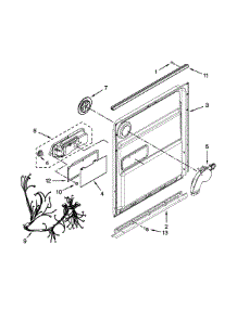 Inner Door Parts parts for Kenmore Dishwasher 665.13223N411 (66513223N411, 665 13223N411) from AppliancePartsPros.com