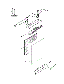 Door And Panel Parts parts for Kenmore Dishwasher 665.13223N411 (66513223N411, 665 13223N411) from AppliancePartsPros.com