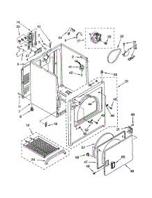 Cabinet parts for Kenmore Dryer 110.64912200 (11064912200, 110 64912200) from AppliancePartsPros.com