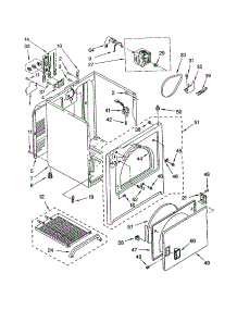 Cabinet parts for Kenmore Dryer 110.64922200 (11064922200, 110 64922200) from AppliancePartsPros.com