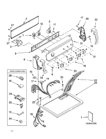 Top And Console Parts parts for Kenmore Dryer 110.64922201 (11064922201, 110 64922201) from AppliancePartsPros.com