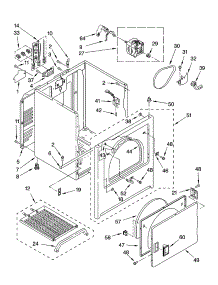 Cabinet Parts parts for Kenmore Dryer 110.64924201 (11064924201, 110 64924201) from AppliancePartsPros.com