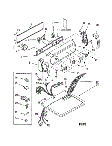 Top And Console parts for Kenmore Dryer 110.64932200 (11064932200, 110 64932200) from AppliancePartsPros.com
