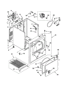 Cabinet parts for Kenmore Dryer 110.64932200 (11064932200, 110 64932200) from AppliancePartsPros.com