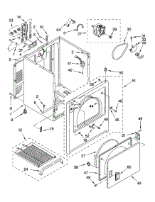 Cabinet Parts parts for Kenmore Dryer 110.64932201 (11064932201, 110 64932201) from AppliancePartsPros.com