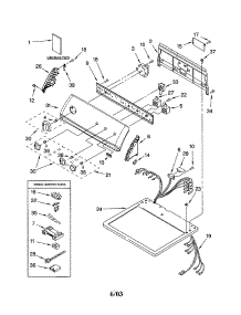 Top And Console parts for Kenmore Dryer 110.64942300 (11064942300, 110 64942300) from AppliancePartsPros.com