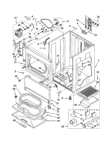 Cabinet parts for Kenmore Dryer 110.64976300 (11064976300, 110 64976300) from AppliancePartsPros.com