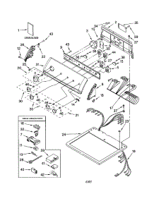 Top And Console parts for Kenmore Dryer 110.64982300 (11064982300, 110 64982300) from AppliancePartsPros.com